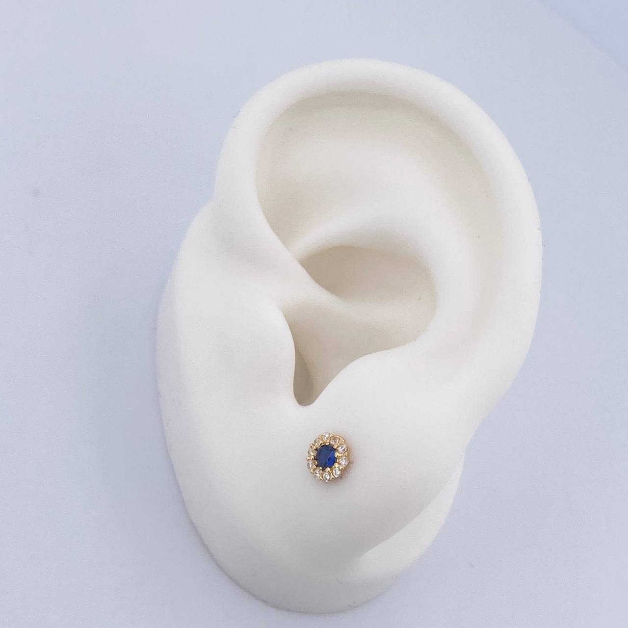 Topos Halo 0.75gr / Circones Blancos Azul  Oro Amarillo 18K $