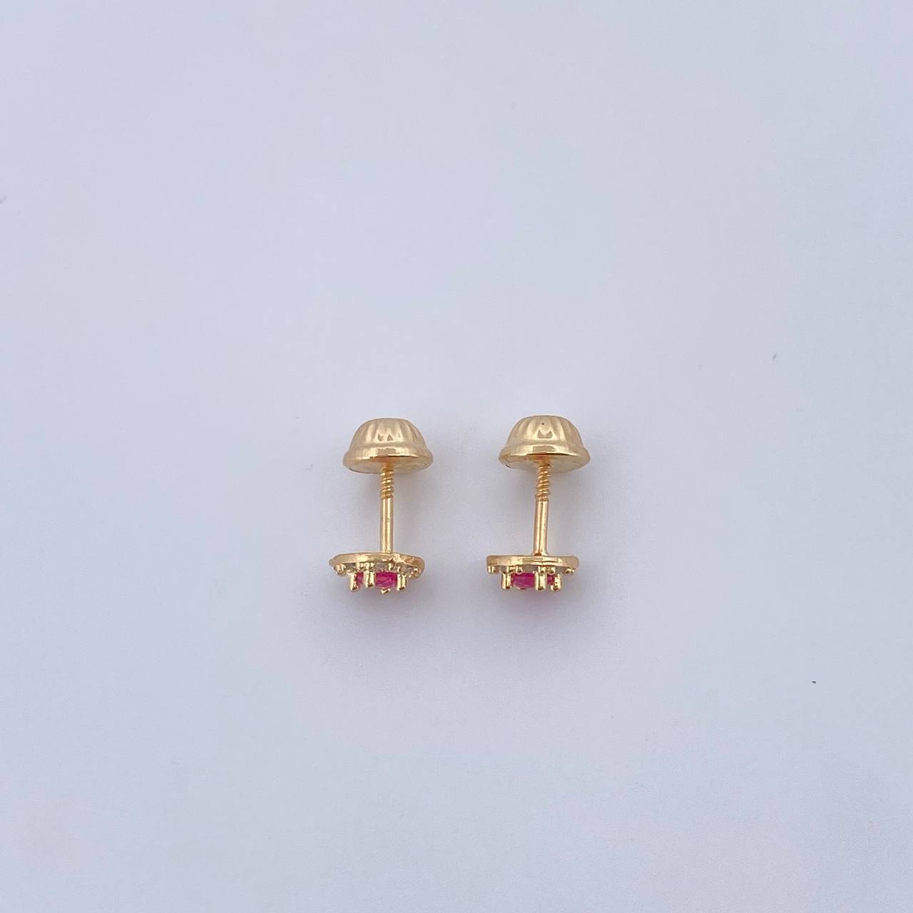 Topos Halo 0.9gr / Circones Blancos Fucsias Oro Amarillo 18K $