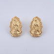 Stud Earrings Virgin Guadalupe 1.4gr / Yellow Gold 18K $