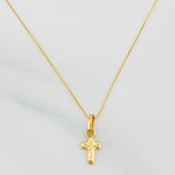 Venetian Chain + Christ Cross Pendant / 1.5g / 20 in 18K Yellow Gold