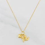 Set Venetian Chain + Three Graces Pendant / 1.75g / 20 in Yellow Gold 18K