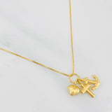 Set Venetian Chain + Three Graces Pendant / 1.75g / 20 in Yellow Gold 18K