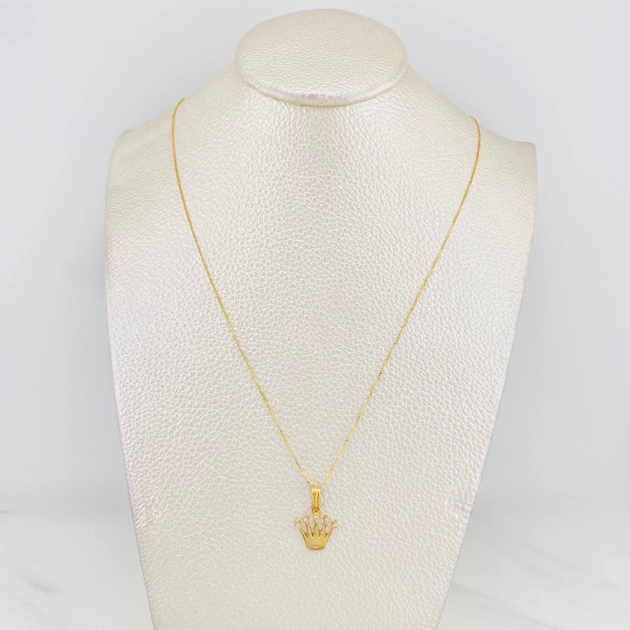 Venetian Chain Set + Crown Pendant / 2.2g / 20 in Yellow Gold 18K
