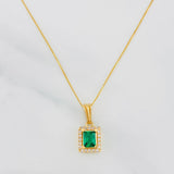 Venetian Chain Set + Square Halo Pendant / 2.5g / 20 in 18K Yellow Gold