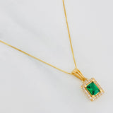 Venetian Chain Set + Square Halo Pendant / 2.5g / 20 in 18K Yellow Gold