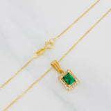 Venetian Chain Set + Square Halo Pendant / 2.5g / 20 in 18K Yellow Gold