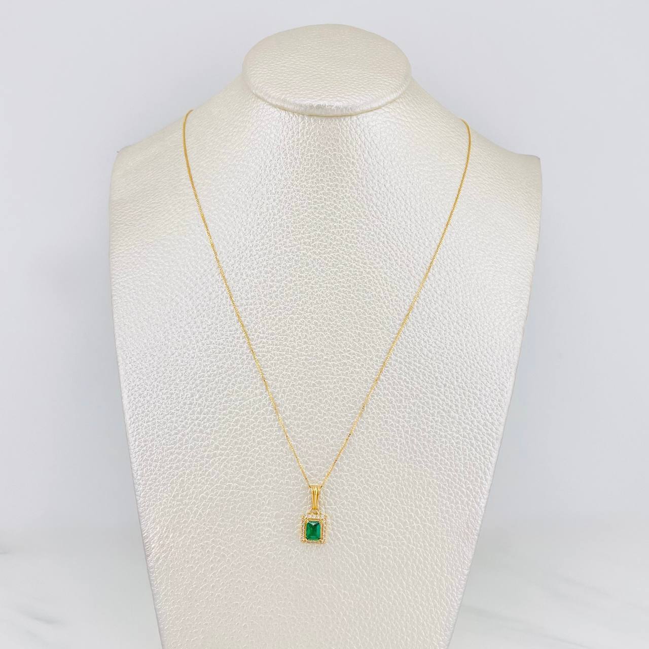 Venetian Chain Set + Square Halo Pendant / 2.5g / 20 in 18K Yellow Gold