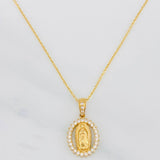 Classic Link Chain + Pendant Virgin Guadalupe / 2.7g / 18 in Yellow Gold 18K