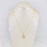 Classic Link Chain + Pendant Virgin Guadalupe / 2.7g / 18 in Yellow Gold 18K
