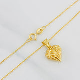 Set Classic Link Chain + Star Heart Pendant / 2g / 18 in Yellow Gold 18K