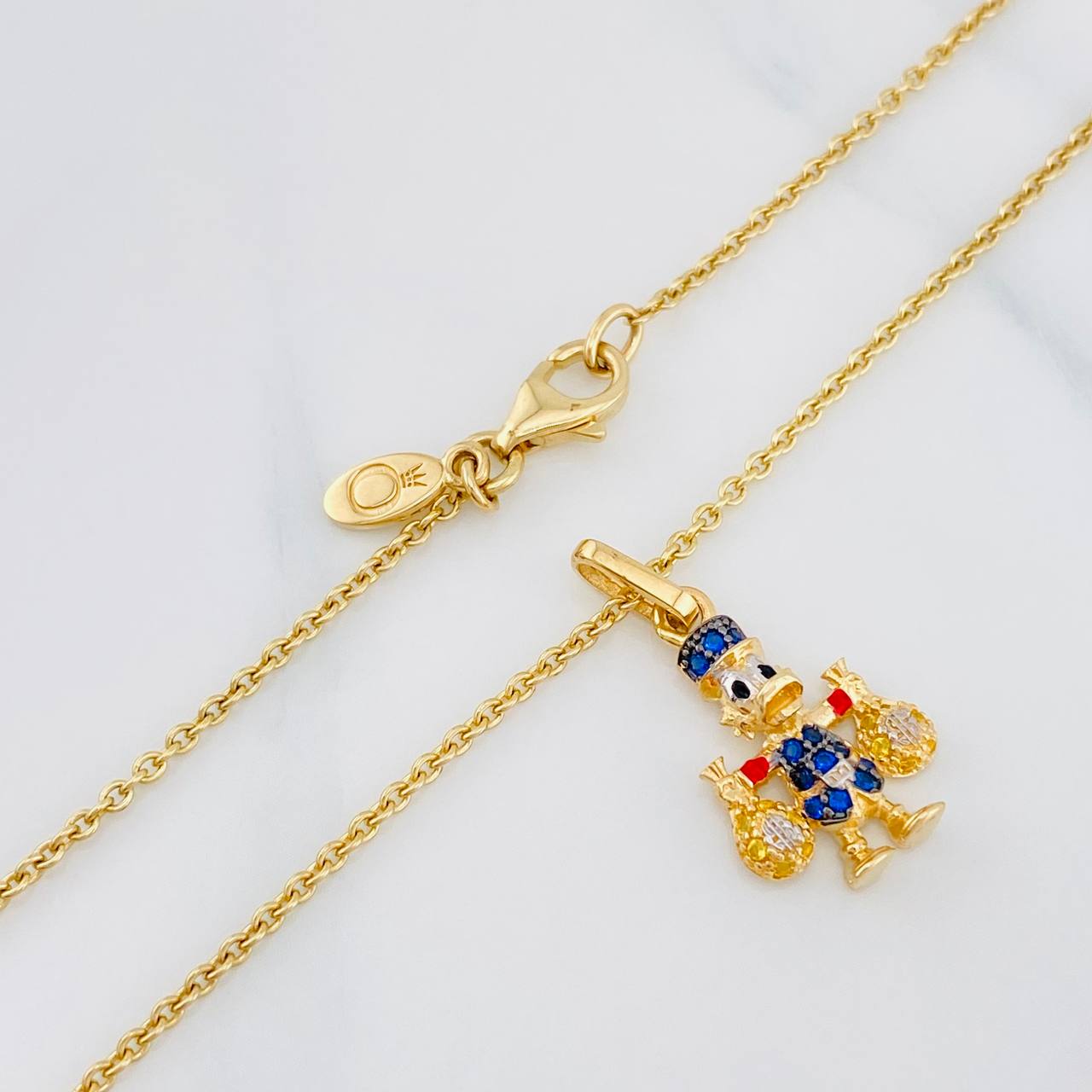 Set Classic Link Chain + Pendant Duck Money Bags / 5.45g / 20 in Yellow Gold 18K