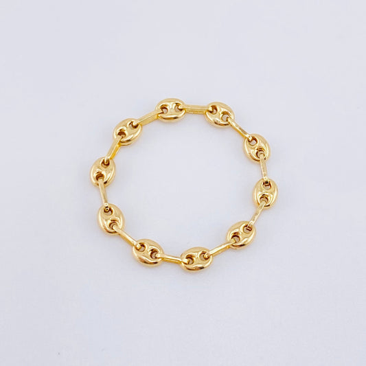Anillo Gc 0.7gr / T9 1/4 / 3mm Oro Amarillo 18K *
