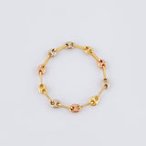 Anillo Gc 0.8gr / T14 1/4 - T14 1/2 / 4mm Tres Oros 18K