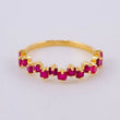 Anillo Zafiros Fucsias 81pts 1.8gr / T6 1/4 / Oro Amarillo 18K