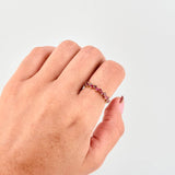 Anillo Zafiros Fucsias 81pts 1.8gr / T6 1/4 / Oro Amarillo 18K