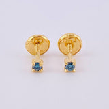 Diamond Stud Earrings 7Pts 0.7gr / 2mm 18K Yellow Gold
