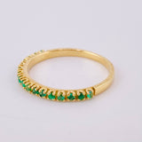 Emerald Channel Ring 19pts 1.55gr / T6 / 18K Yellow Gold