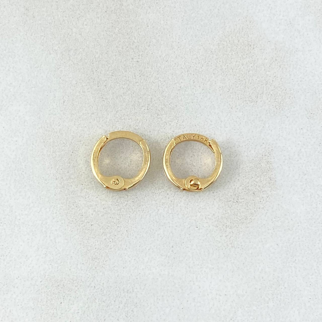 Hoop Earrings Track 0.6gr / 0.8cm-Yellow Gold 18K