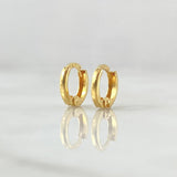 Hoop Earrings Track 0.6gr / 0.8cm-Yellow Gold 18K