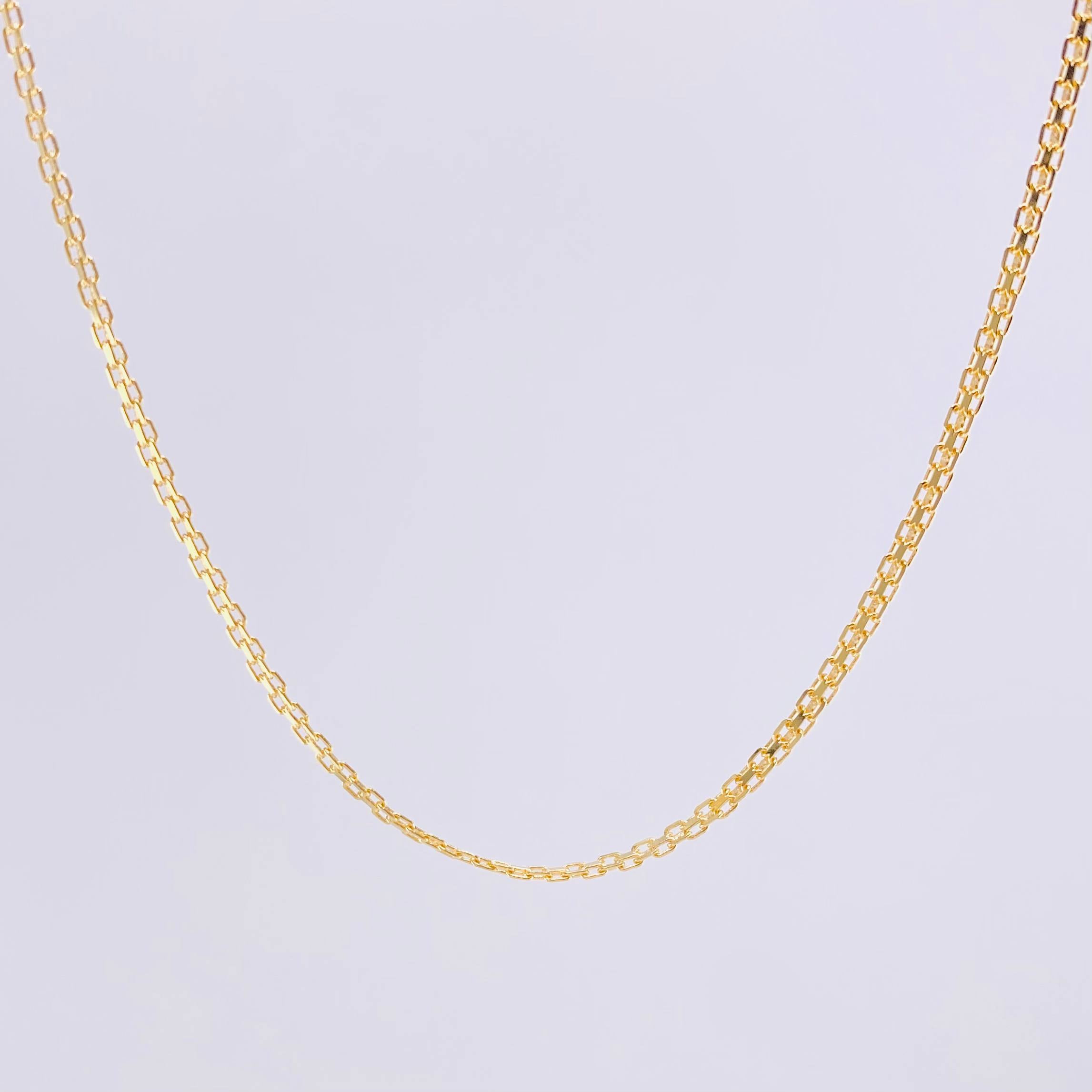 Cadena China 3.85g / 24 in / 1.5mm Oro Amarillo 18K