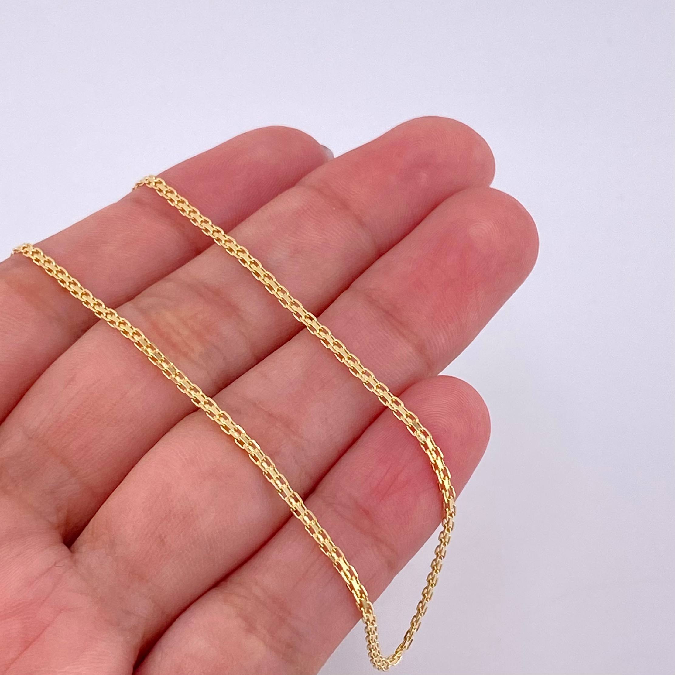 Cadena China 3.85g / 24 in / 1.5mm Oro Amarillo 18K
