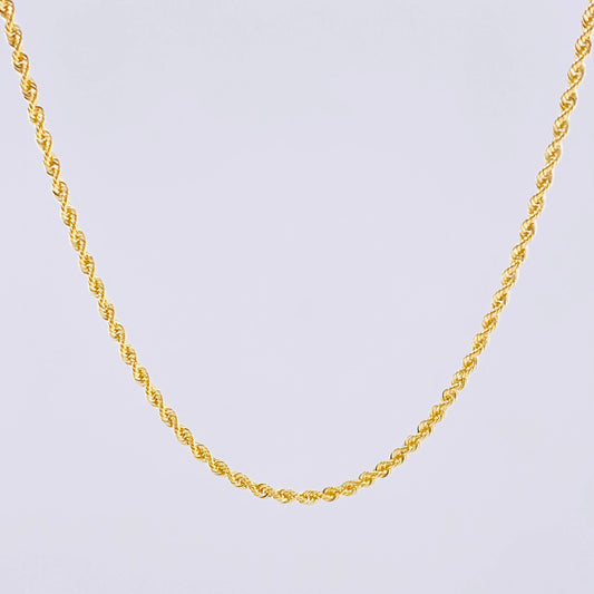 Rope Chain 2g / 24 in / 1.55mm Yellow Gold 18K
