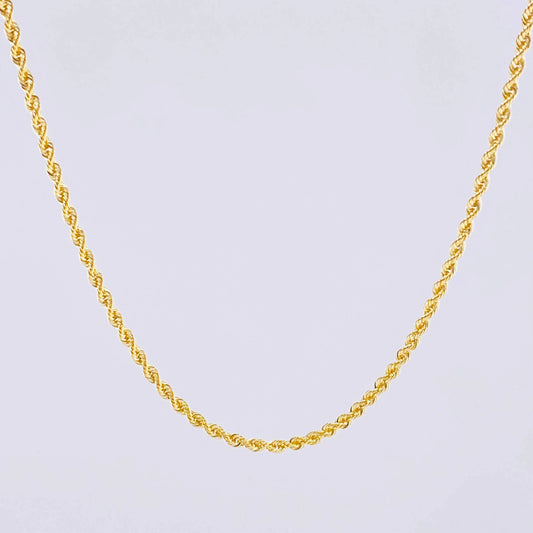 Rope Chain 2.7g / 20 in / 2.4mm Yellow Gold 18K