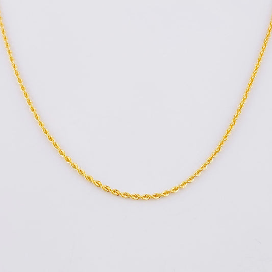Rope Chain 1.5g / 24 in / 1.4mm Yellow Gold 18K