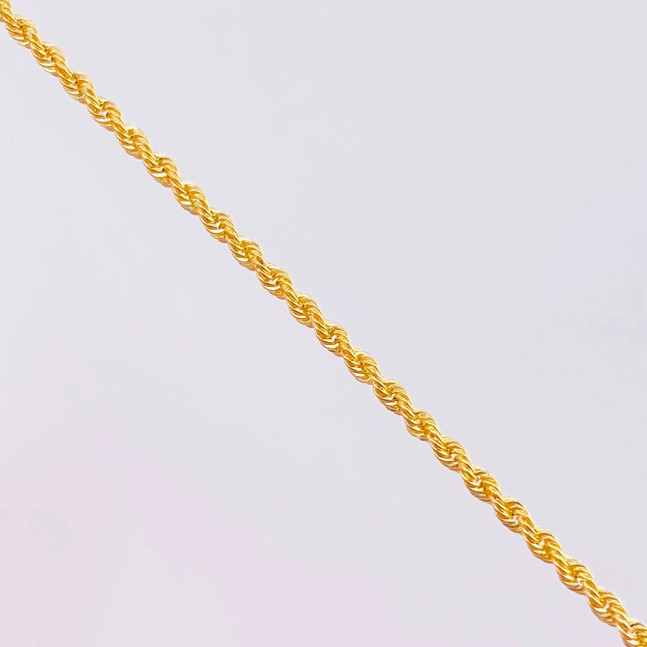 Rope Chain 0.85g / 18 in / 0.6mm Yellow Gold 18K