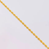 Rope Chain 0.85g / 18 in / 0.6mm Yellow Gold 18K