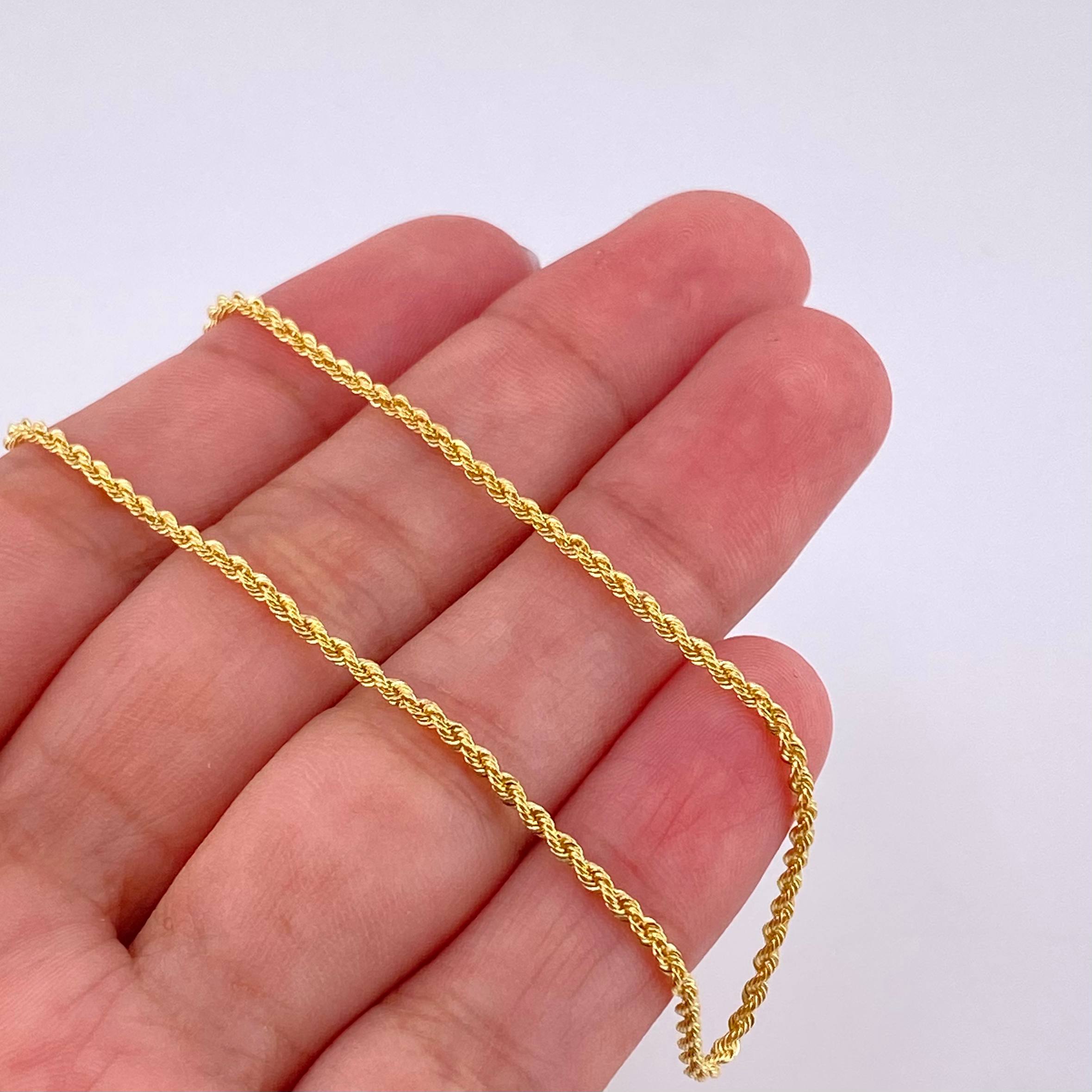Cadena Lazo 1.95g / 61cm / 1.6mm Oro Amarillo 18K