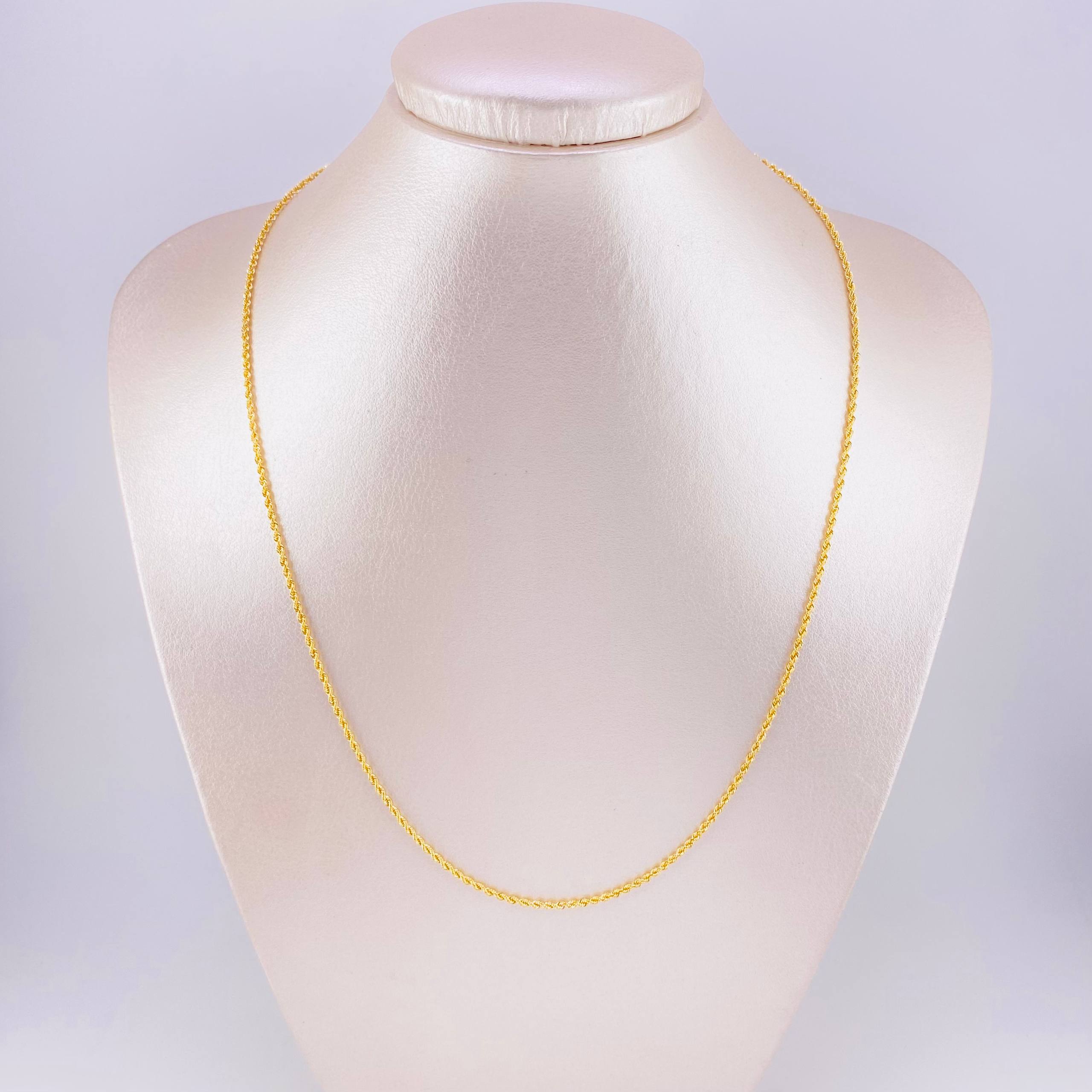 Cadena Lazo 2g / 60cm / 1.6mm Oro Amarillo 18K