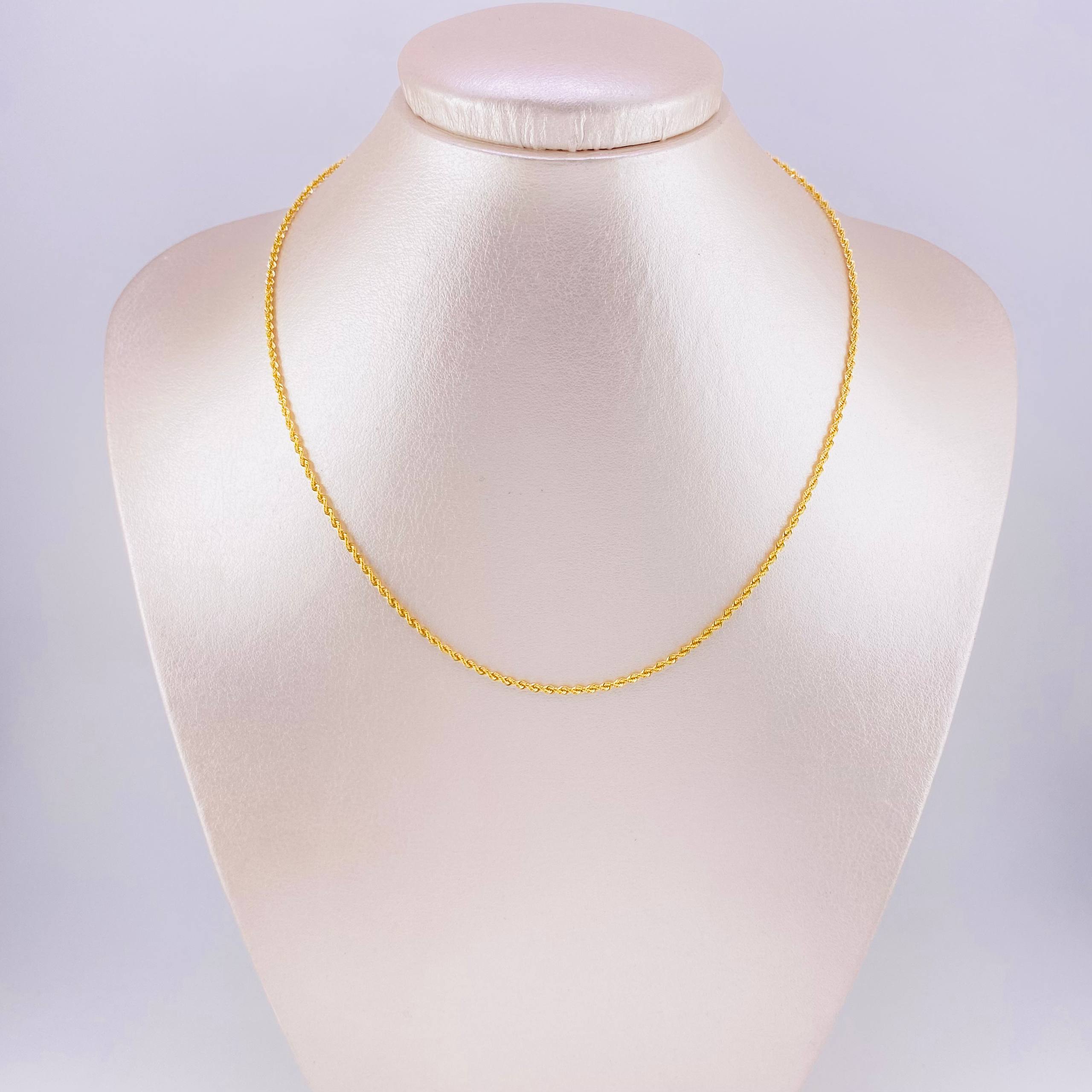 Cadena Lazo 1.95g / 61cm / 1.6mm Oro Amarillo 18K