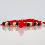 Red Woven Bracelet Protection Yellow Gold 18K