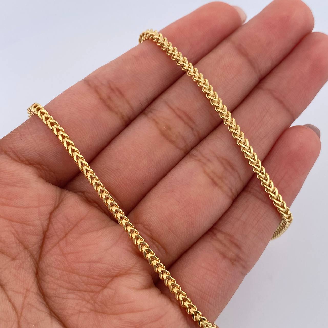 Cadena Franco 8.5gr / 60cm / 2mm Oro Amarillo +4 18K &