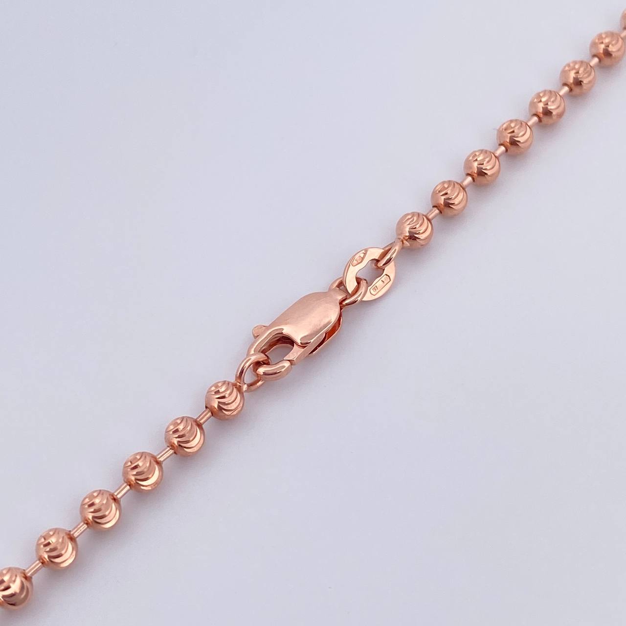 Cadena Militar 18.1gr / 60cm / 2.8mm Diamantado Luna Oro Rosa +3 18K &
