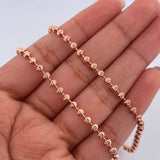 Cadena Militar 18.1gr / 60cm / 2.8mm Diamantado Luna Oro Rosa +3 18K &