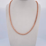 Cadena Militar 18.1gr / 60cm / 2.8mm Diamantado Luna Oro Rosa +3 18K &