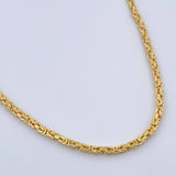 Cadena Peruana 8.3gr / 55.4cm / 2.1mm Oro Amarillo +3 18K &