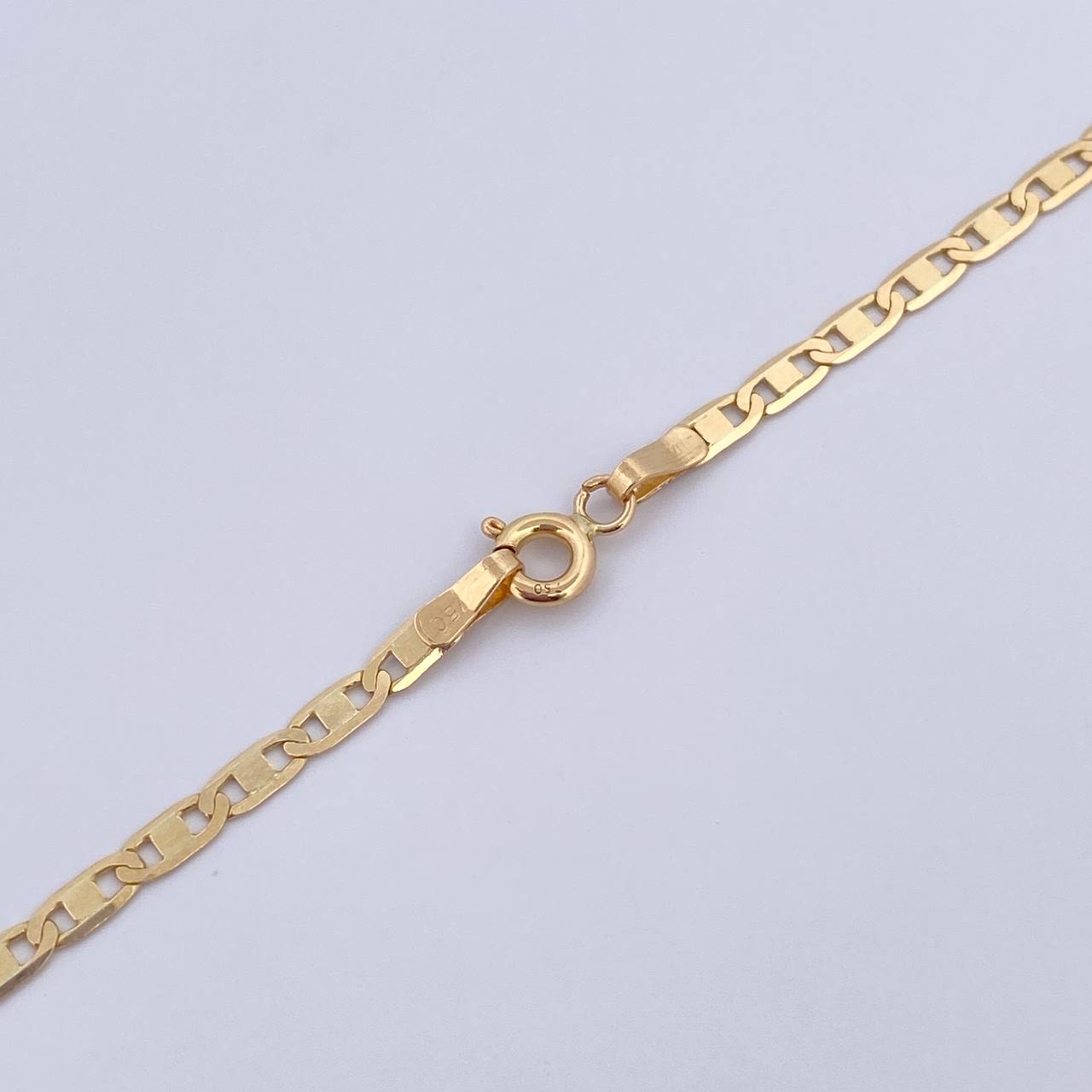 Cadena Escalera Plana 6.05gr / 60cm / 2.2mm Oro Amarillo +3 18K &