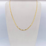 Cadena Escalera Plana 6.05gr / 60cm / 2.2mm Oro Amarillo +3 18K &