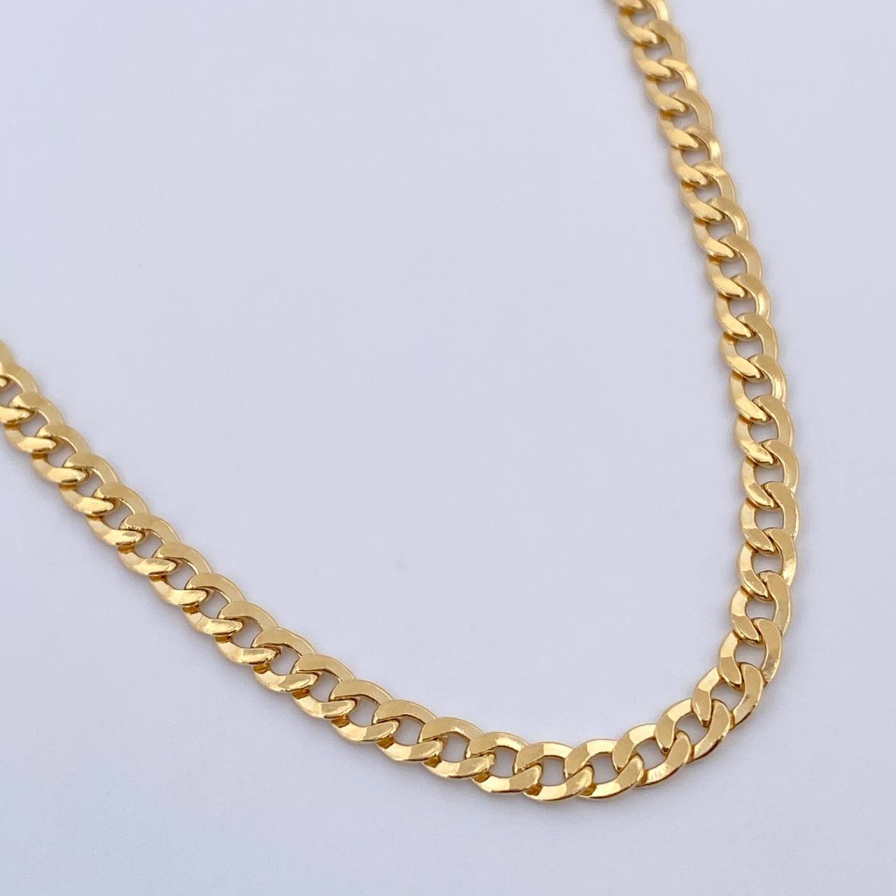 Cadena Cubana 7.05gr / 60.1cm / 3.2mm Oro Amarillo +0 18K &