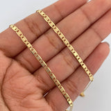 Cadena Escalera Plana 7.35gr / 59.8cm / 2.7mm Oro Amarillo +3 18K &