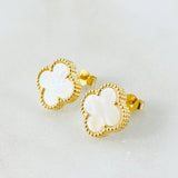 Topos Trebol Blanco 3.15gr / 1/2 in / Oro Amarillo Nac.Esp. 18K