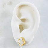 Topos Trebol Blanco 3.15gr / 1/2 in / Oro Amarillo Nac.Esp. 18K