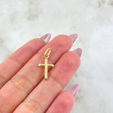 Dije Cruz 0.55gr / 1 in / Oro Amarillo 18K !