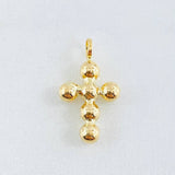 Dije Cruz Esferas Consecutivas 0.7gr / 3/4 in / Oro Amarillo 18K