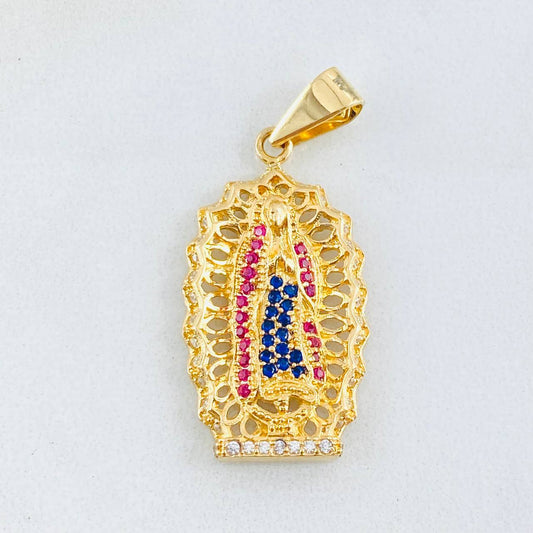 Dije Virgen Guadalupe 4.4gr / 1 1/4 in / Oro Amarillo 18K ©