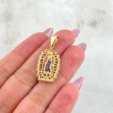 Dije Virgen Guadalupe 4.4gr / 1 1/4 in / Oro Amarillo 18K ©