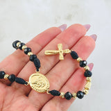 San Miguel Archangel Woven Rosary 7.5gr / 23.5in / 18K Gold
